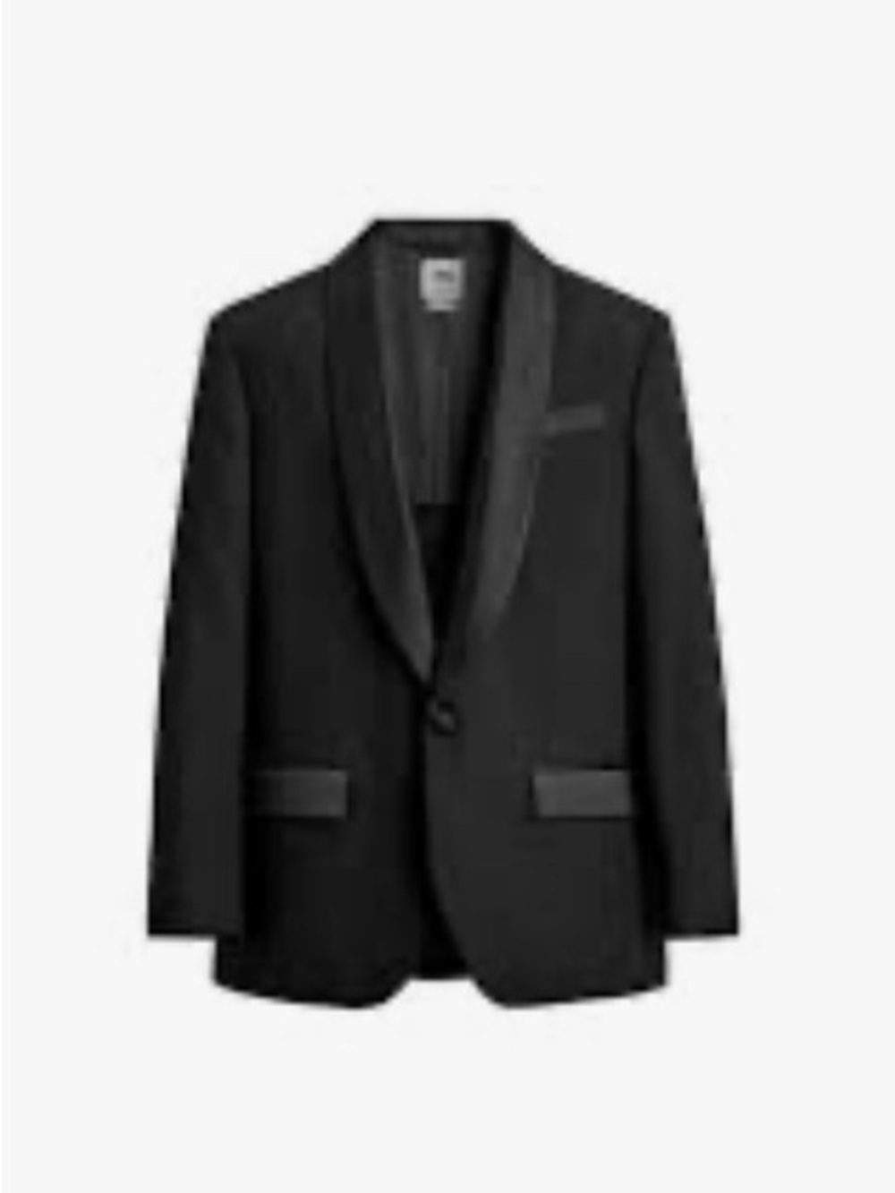 Zara Man Black Formal Dinner Jacket Tuxedo Blazer Shawl Collar